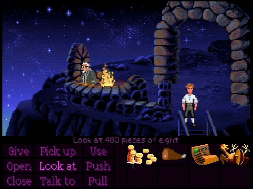 The Secret of Monkey Island's 9 verbs UI